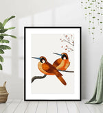 Bird Painting Chinese Ink Tree