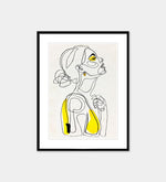 Woman Painting Minimalistic Art
