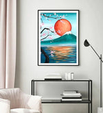 Sun Abstract Print Shapes Mid Century Wall Art