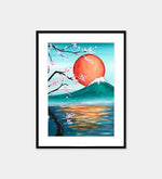 Sun Abstract Print Shapes Mid Century Wall Art