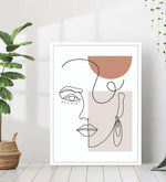 Woman Painting Minimalistic Art