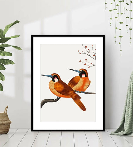 Bird Painting Chinese Ink Tree