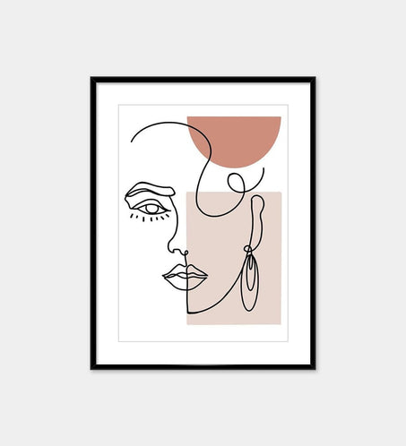 Woman Painting Minimalistic Art